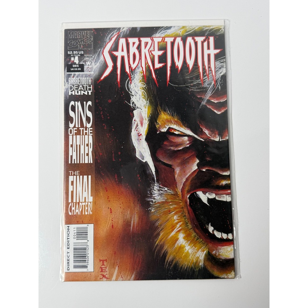 Sabretooth 4 Marvel Comics 1993 Death Hunt Final Chapter Mark Texeira Cover Art